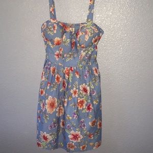 Floral blue dress